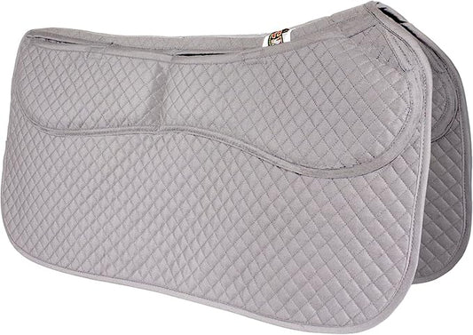 ECP Equine Comfort Products Thermoregulating Western Saddle Pad, Machine Washable Contoured Fit, Water Absorbing, Therapeutic, Shock Absorbing with Adjustable Memory Foam Shims-PurrikoPets