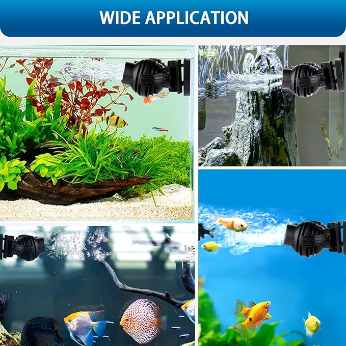 FREESEA Wave Maker for Aquarium Powerhead: 1600 GPH Circulation Pump - 360° Adjustable Power Head Wavemaker with Magnetic Suction for 75 Gallon - 125 Gallon Fish Tank | Saltwater | Freshwater-PurrikoPets