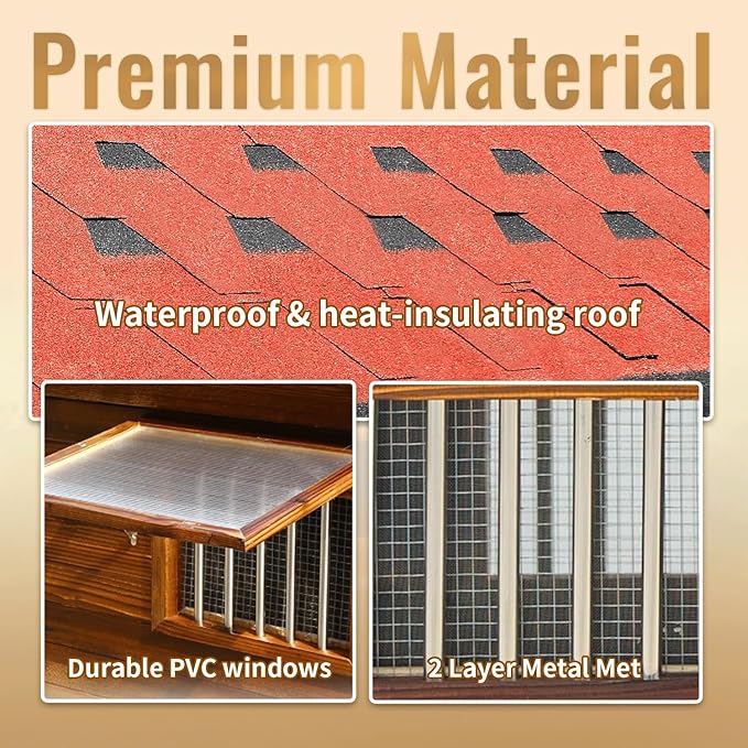 Dog House for Large Dogs Outside with Door and Adjustable Window, Big Dog House Outdoor Weatherproof with Removable Floor, Extra Large Pet House, 7XL-PurrikoPets