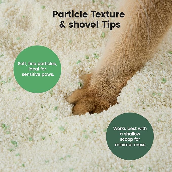 Gardner Pet Cassava Cat Litter, Clumping Cat Litter with Odor Control, Low Dust, Natural Plant-Based Litter, Fast Absorption & Low Tracking Kitty Litter, Unscented with Deodorizing Pellets (9LBS*2)-PurrikoPets