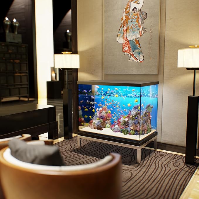 24 in X 36 in. Aquarium Stand | Industrial Style Aluminum Fish Tank Base with Open Frame Design-PurrikoPets