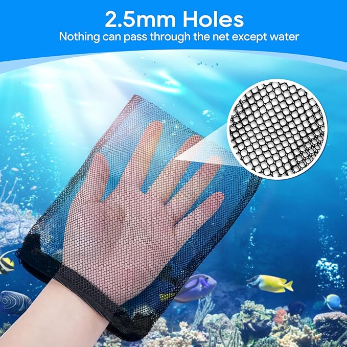 20PCS Aquarium Filter Media Bags for Aquarium with Zipper, Fine Mesh Bag Reusable Strong Polyester for Activated Carbon, Bio Filter Balls, Ceramic Rings, Filter Stones 7.8" x 5.9"-PurrikoPets