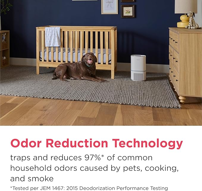 Frigidaire PureA300 HEPA Air Purifier with Wi-Fi for Small Bedrooms, Covers up to 850 Sq. Ft., 3-Stage Filtration, Energy Star Certification, Air Quality Monitoring, Smart Mode, Ultra Quiet, White-PurrikoPets