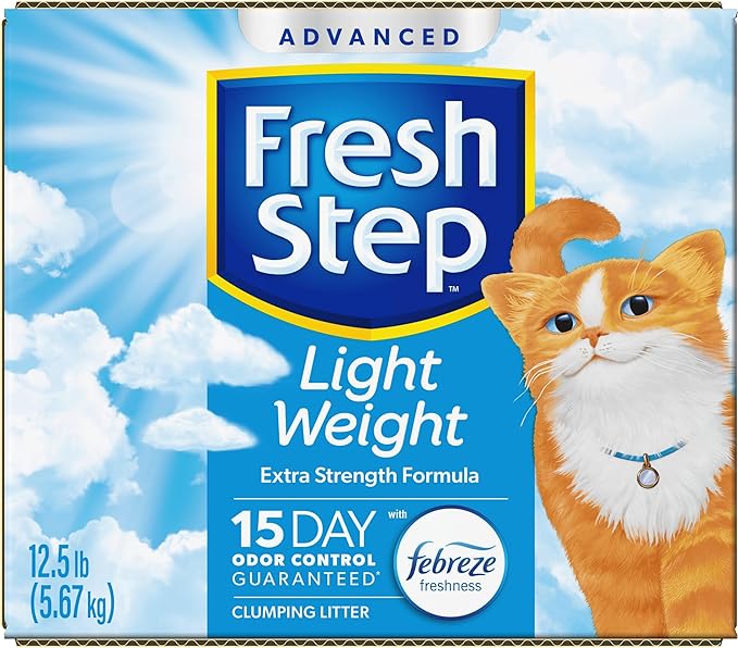 Fresh Step Light Weight Advanced Extreme Cat Litter with Febreze Freshness, Extra Strength Formula Clumping Litter, 25 lbs. (2 x 12.5 lb. Box)-PurrikoPets
