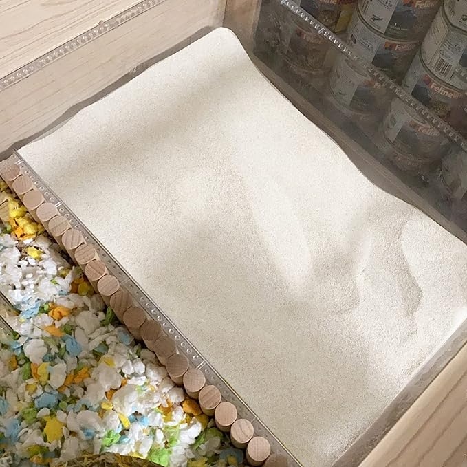 DR.DUDU Hamster Bath Sand, 6.6lb Dust Free Desert Sand or Potty Litter Sand for Hamster Chinchillas Gerbil Syrian Mice Small Animals (White)-PurrikoPets