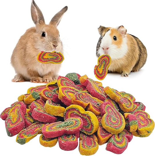 Fhiny Rabbit Chew Toys Mixed Forage Beetroot Carrot and Pumpkin Bunny Treats for Hamsters Guinea Pigs Chinchillas and Other Small Rodents Teeth Grinding (0.29lb/130g)-PurrikoPets