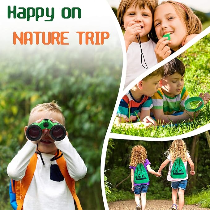 GINMIC Kids Explorer Kit & Bug Catching Kit, 16 Pcs Outdoor Exploration Safari Kit for Kids Camping with Binoculars, Adventure, Hunting, Hiking, Educational Toy Gift for 3-12 Years Old Boys Girls-PurrikoPets