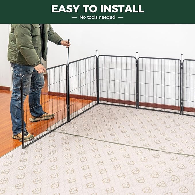 FXW Rollick Unleashed Dog Playpen for Indoor, Yard, RV Camping, 32 inch 8 Panels for Small and Medium Dogs│Patented-PurrikoPets