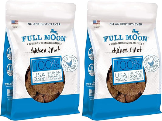 Full Moon Chicken Fillet Healthy All Natural Dog Treats Human Grade Made in USA 48 oz (Pack of 2)-PurrikoPets