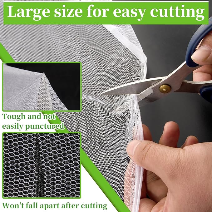 78x10Ft Mosquito Netting Garden Mesh Netting, Bug Insect Mosquito Fly Bird Net, Animals Barrier Protection Net, White 3x24m-PurrikoPets