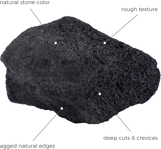 2-8 Inches Large Natural Black Lava Rock 5 PCS Aquarium Rocks for Aquascaping, Aquarium Landscaping, Terrariums, Fish Tank Decoration, Vivariums, Paludarium, Reptile and Amphibian Enclosures-PurrikoPets
