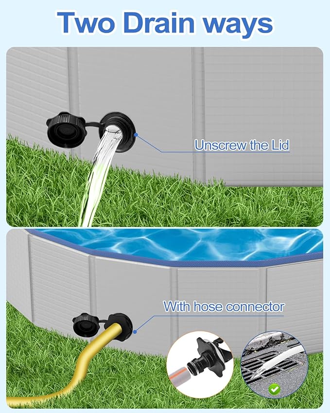 Dog Pool for Large Dogs, Foldable Plastic Pool for Dogs Slip-Resistant (XL - 63'' x 12'')-PurrikoPets