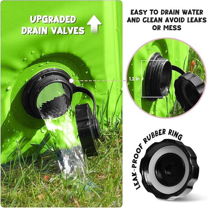 Furrybaby Dog Pool, Kiddie Pool with Hard Plate Collapsible Pet Bath Foldable Swimming Pet Pool Portable Green 32''-PurrikoPets