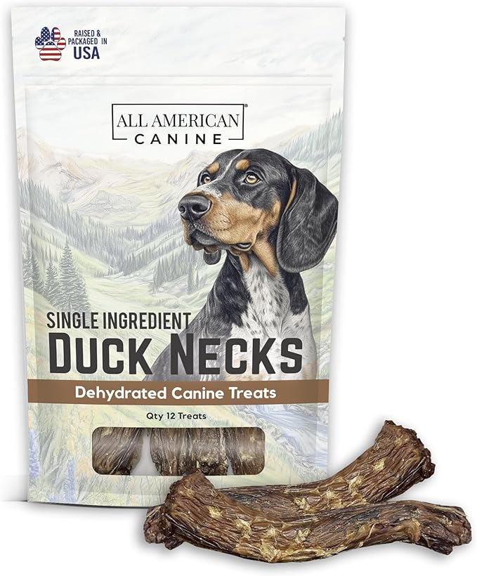 12 Natural Duck Neck Dog Treats – Single Ingredient, Dehydrated & Chewy – Low-Fat, High-Protein Training Reward – Made in USA-PurrikoPets
