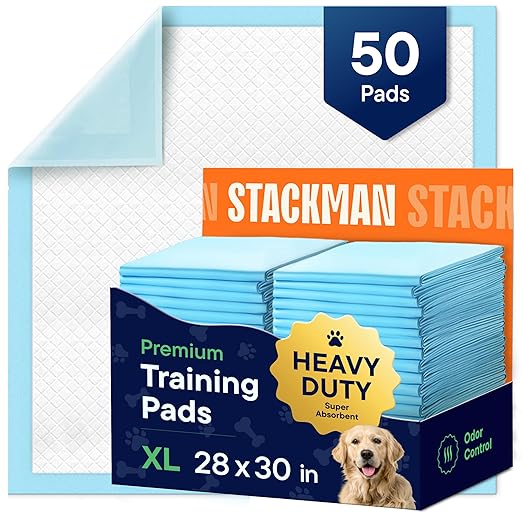 Dog Pads Large Pet Pee Pads for Dogs & Puppy Training 28" x 30" Potty Pads for Dogs [50-COUNT] Leak-Proof Dog and Puppy Pads - Quick-Dry Surface - Heavy Duty Absorbent Disposable Dog Wee Pad Bulk Pack-PurrikoPets