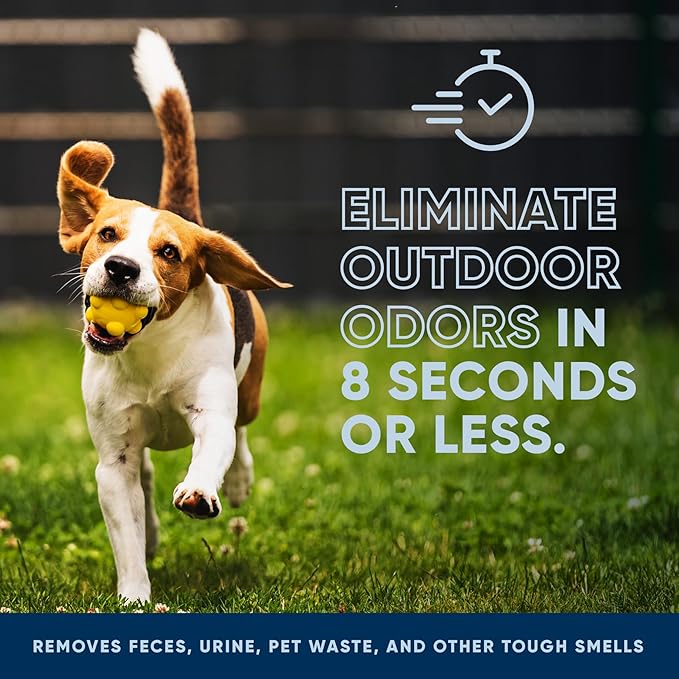 Eco Strong Outdoor Odor Eliminator | Outside Dog Urine Enzyme Cleaner – Powerful Pet, Cat, Animal Scent Deodorizer | Professional Strength for Yard, Turf, Kennels, Patios, Decks (Gallon with Sprayer)-PurrikoPets