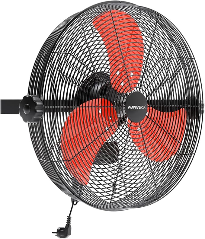 18 Inch Wall Fan Pro Series - 4900 CFM 3 Speed High Velocity Industrial Wall Mount Fans for Commercial, Residential, Warehouse, Covered Patio, Shop, Garage, Barn, Gazebo UL Safety Listed-PurrikoPets