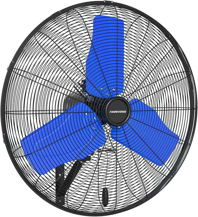 24 Inch 9500 CFM Waterproof Wall Fan Pro Series - Outdoor High Velocity Wall Mount Fan with Enclosed Motor for Residential, Warehouse, Patio, Shop, Garage, Barn UL Safety Listed-PurrikoPets