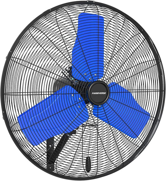 24 Inch 9500 CFM Waterproof Wall Fan Pro Series - Outdoor High Velocity Wall Mount Fan with Enclosed Motor for Residential, Warehouse, Patio, Shop, Garage, Barn UL Safety Listed-PurrikoPets