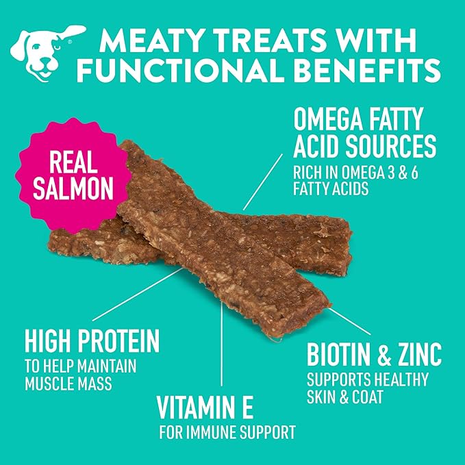 Dogswell Skin & Coat Jerky Dog Treats, Salmon, 10 oz. Bag-PurrikoPets