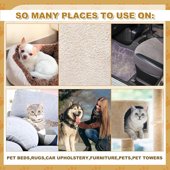 1 Pack Pet Hair Remover Sponge Cat and Dog Hair Sponge Rubber Pet Fur Lifter Removal Tool, Remove from Furniture, Carpet, Bedding, Clothing, 6.26 x 3.28 x 1.89 Inch-PurrikoPets