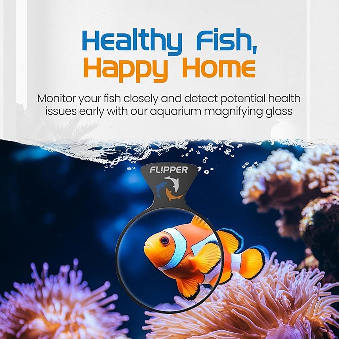 FL!PPER Flipper DeepSee Viewer MAX 5" Black - Coral and Fish Magnifier for Reef Tank and Freshwater Aquarium Photography and Videography - Magnetic Magnifying Glass-PurrikoPets