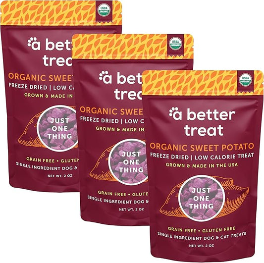 A Better Treat – Freeze Dried Organic Purple Sweet Potato Dog and Cat Treats, Organic, Single Ingredient | Natural, Healthy, Diabetic Friendly | Made in The USA-PurrikoPets