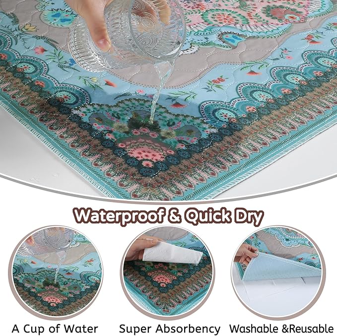 Aitmexcn Washable Pee Pads for Dogs, 72"x72" 2 Pack Reusable Puppy Pads Pet Training Pads, Super Absorbent, 100% Waterproof Dog Pee Pads, Whelping, Housebreaking, Incontinence, for Playpen-PurrikoPets