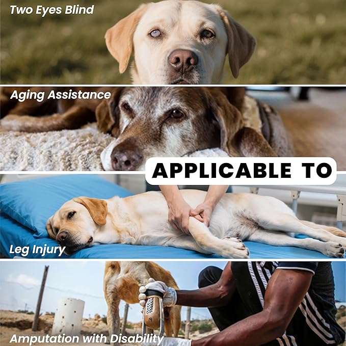 Dog Lift Harness Backpack Carrier for Large Dogs, Full Body Sling with Handle, Dog Harness for Joint Injuries, Arthritis, Ideal for Stairs, Elderly Dogs (Black XX-Large 50-66 LBS)-PurrikoPets