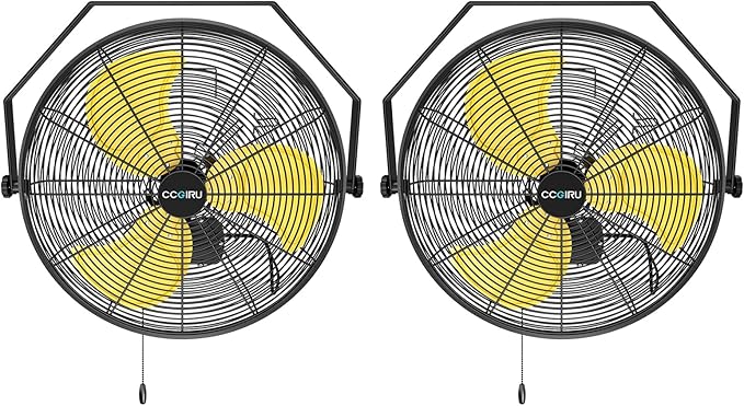 5400 CFM 20" Outdoor Wall Mount Fans with 2 Pack, High Velocity 3-Speed Waterproof Professional Outdoor Fan, Heavy Duty Industrial Wall Fan for Patio, Commercial, Gazebo, and Garage, UL Listed-PurrikoPets