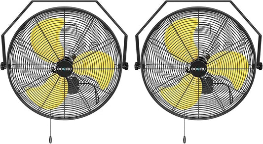 5400 CFM 20" Outdoor Wall Mount Fans with 2 Pack, High Velocity 3-Speed Waterproof Professional Outdoor Fan, Heavy Duty Industrial Wall Fan for Patio, Commercial, Gazebo, and Garage, UL Listed-PurrikoPets