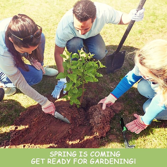 Garden Tool Set, 3 Pack Aluminum Heavy Duty Gardening Kit Includes Hand Trowel, Transplant Trowel and Cultivator Hand Rake with Soft Rubberized Non-Slip Ergonomic Handle, Garden Gifts-PurrikoPets