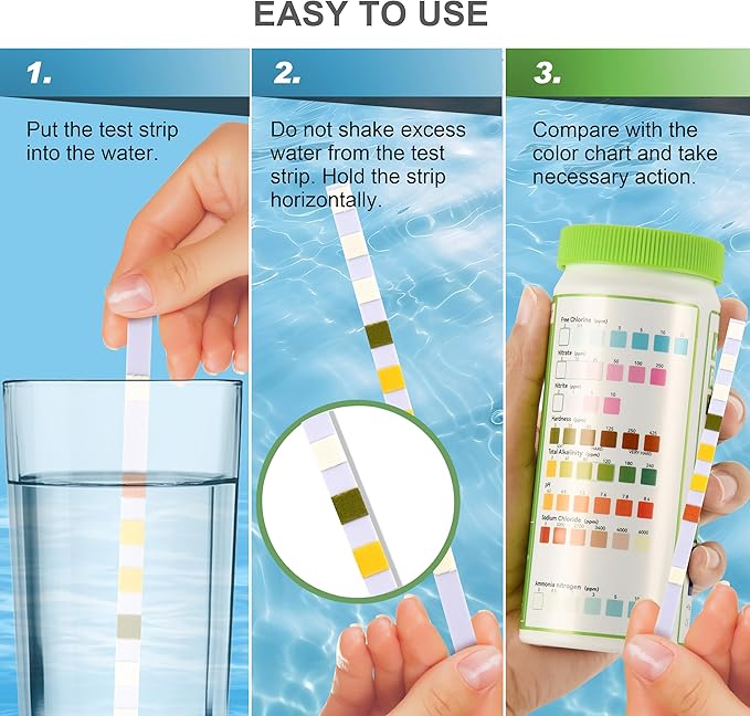 AAwipes 8-in-1 Aquarium Test Kit (150 Strips) for Freshwater & Saltwater - Quick & Accurate Water Testing for Aquariums & Ponds. Tests Free Chlorine, Hardness, pH, Ammonia Nitrogen, etc. (K02-150)-PurrikoPets