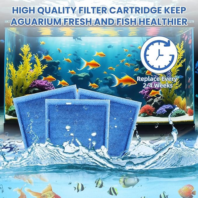 12 Pack Aquarium Filter Cartridges Designed for Maruneland Penguin Power Filter, Compatible with Marineland Penguin Power Filters 200/350, for Tech EZ-Change #3-PurrikoPets