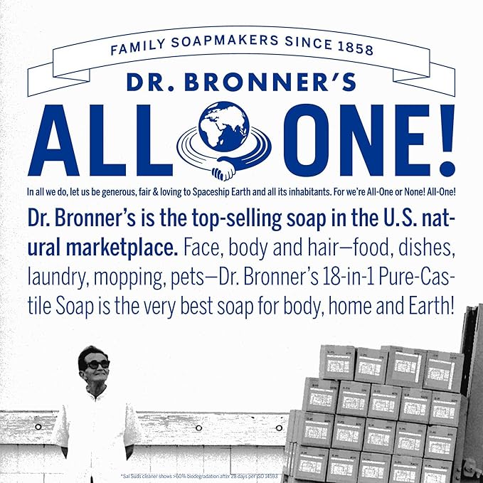 Dr. Bronner's - Sal Suds Biodegradable Cleaner (1 Gallon) - All-Purpose, Pine Cleaner for Floors, Laundry and Dishes, Concentrated, Cuts Grease and Dirt, Powerful Formula-PurrikoPets