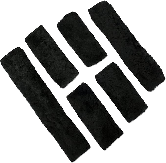 ECP Equine Comfort Products Merino Sheepskin Halter Fleece Set for Horses, 100% Natural Wool, Chafe Protection, Breathable Relief & Cushioned Comfort, Machine Washable, 6-Piece Set-PurrikoPets