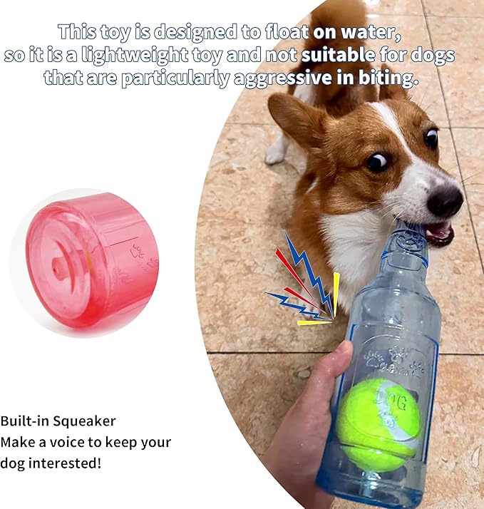 Dog Squeaky Floating Toy for Small Medium Large Dogs Training Fetch Indestructible Dog Chew Toys Indoor Pool Beach Outdoor Pet Supplies Red M-PurrikoPets