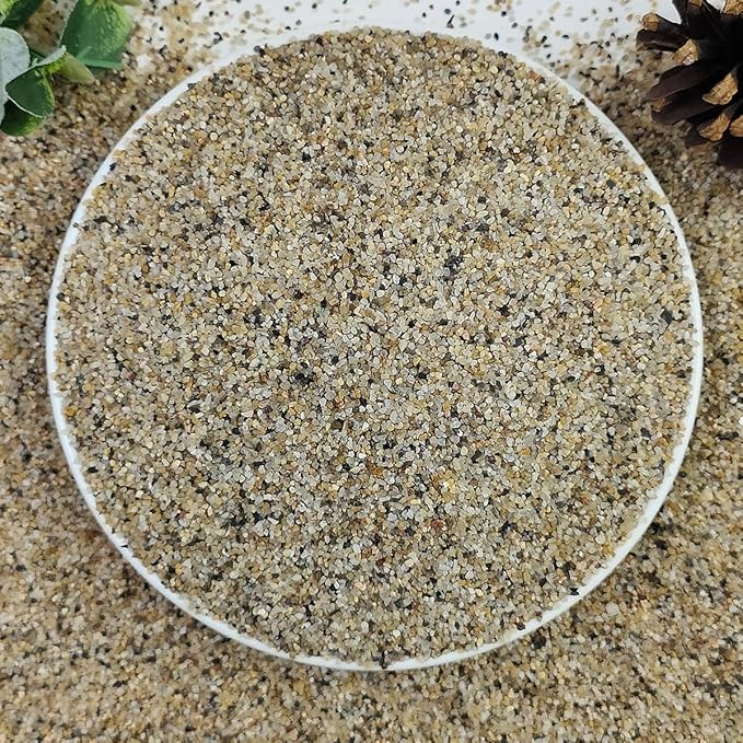 10lbs Aquarium Gravel, 1/16"(0.6-1.2mm) Natural River Rocks Succulent Cactus Pea Gravel for Plants, Fish Tank, Decorative Pebbles for Gardening, Flower Pots, Vase Fillers, Landscaping-PurrikoPets