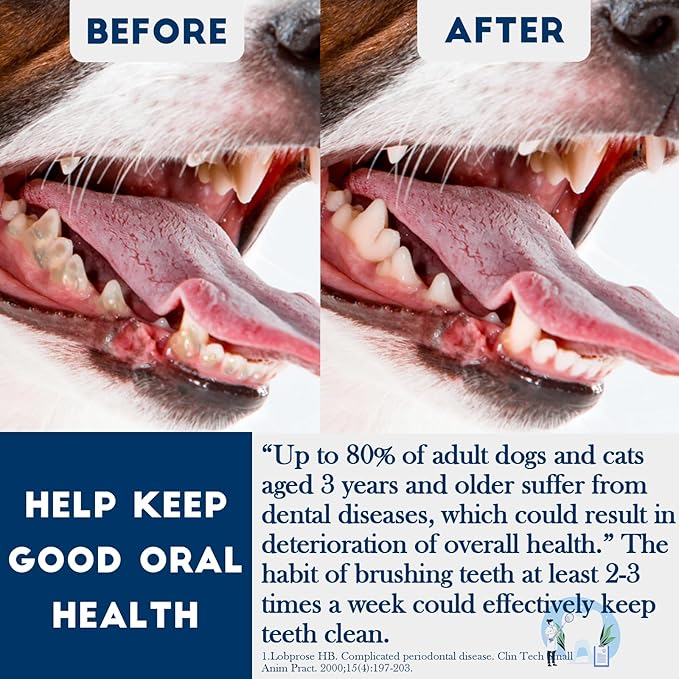 Dog Toothbrush Kit 2 Pack, Ultra Soft Pet Tooth Brush for Medium to Large Dogs, Animal Teeth Brushing Kit for Easy Dental Cleaning-PurrikoPets