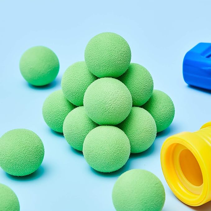 Frienda 24 Pieces Refill Balls Soft Green Foam Balls Refills Approx 1. 1 Inch in Diameter, Soft Small Light Cat Ball Toys-PurrikoPets