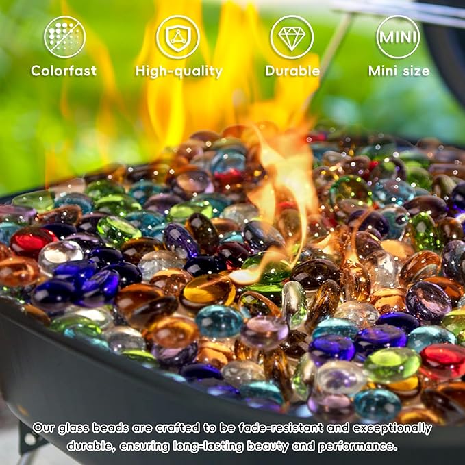 1 LB Green Glass Marbles, Mini Flat Glass Beads~150 PCS for Vase Fillers, Floral Bottom Mancala Gems Pebbles Fish Tank Rocks for Table Aquarium,Home Decor Art Craft Supplies(0.5"~0.7")-PurrikoPets