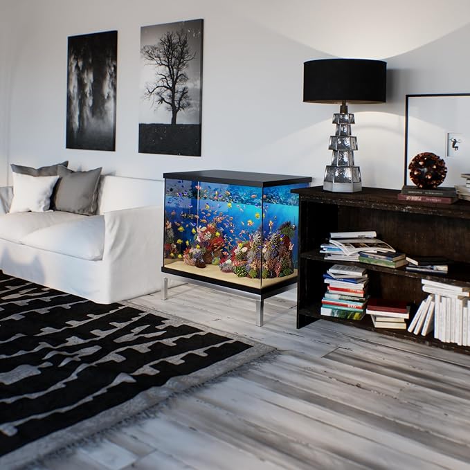 24 in X 36 in. Aquarium Stand | Industrial Style Aluminum Fish Tank Base with Open Frame Design-PurrikoPets