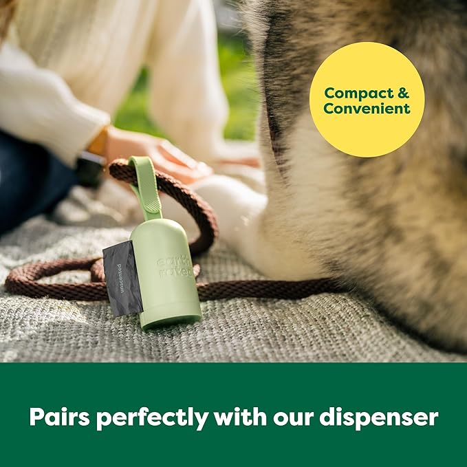 Earth Rated Odor-Blocking Poop Bags for Dogs with 3X Protect, Guaranteed to Block Smells & Leak-Proof Performance, Conceals Smell & Mess, Unscented, 108 Count-PurrikoPets