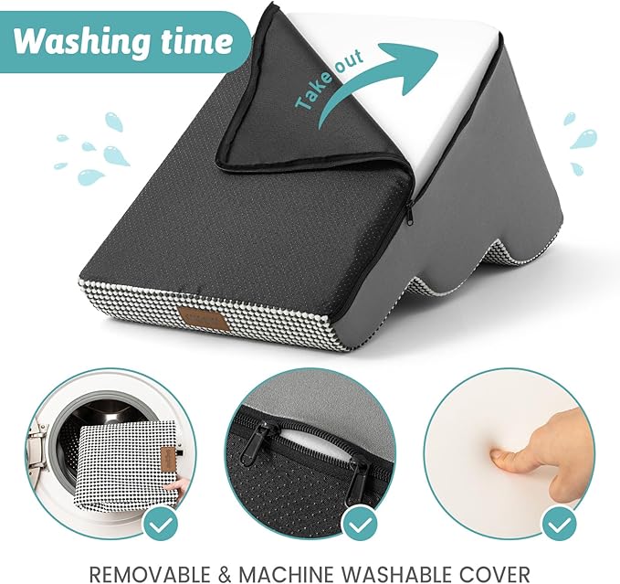 Dog Stairs for High Bed 22.6" H, Small Dog Step for Puppy, Older or Cat, Curved Ramp for Car, Ladder with High Density Foam, Lightweight, Durable, 15.7x33x22.6 inch, 5 Step, White Black-PurrikoPets