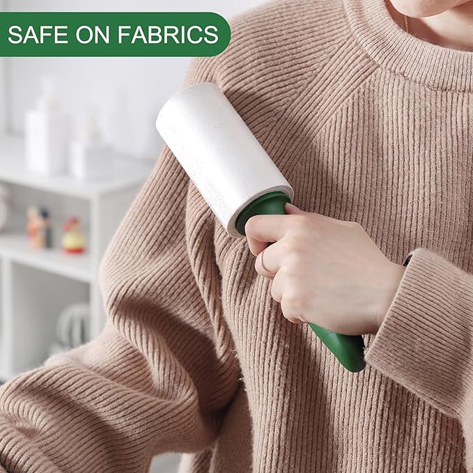 Fedicelly Lint Rollers Pet Hair Extra Sticky Clothes,Cat Dog Hair Remover Laundry Furniture Carpet,Total 800 Sheets Lint Remover Brush for Couch Green-PurrikoPets