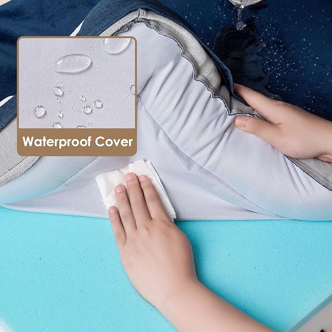 EHEYCIGA Orthopedic Dog Beds for Extra Large Dogs, Waterproof Memory Foam XXL Dog Bed with Sides, Non-Slip Bottom and Egg-Crate Foam Big Pet Couch Bed with Washable Removable Cover, Navy-PurrikoPets