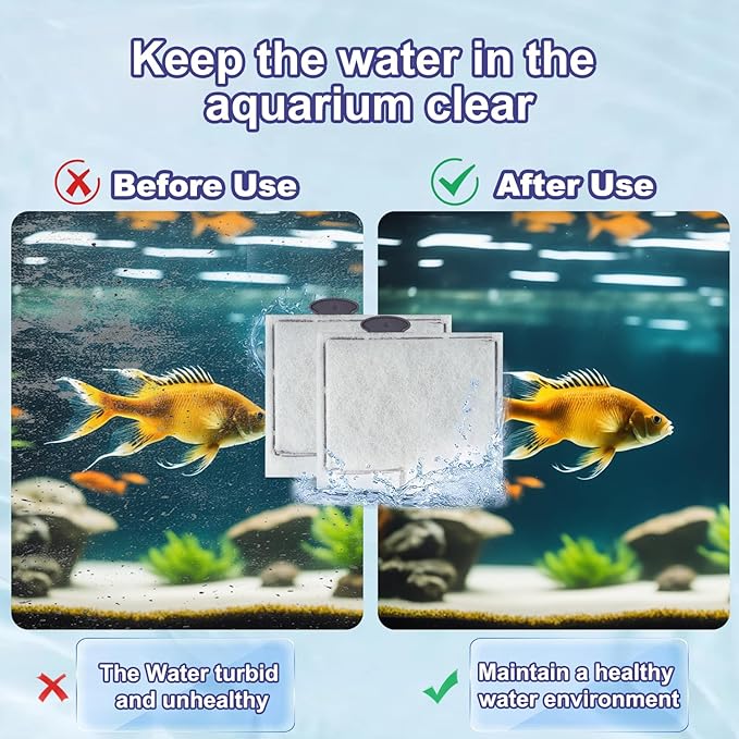 10 Pack Medium Filters Cartridges Compatible with Aqueon QuietFlow LED PRO Power Filter Size 10, E Internal Power Filter Size 20,10 Gallon Fish Tank-PurrikoPets