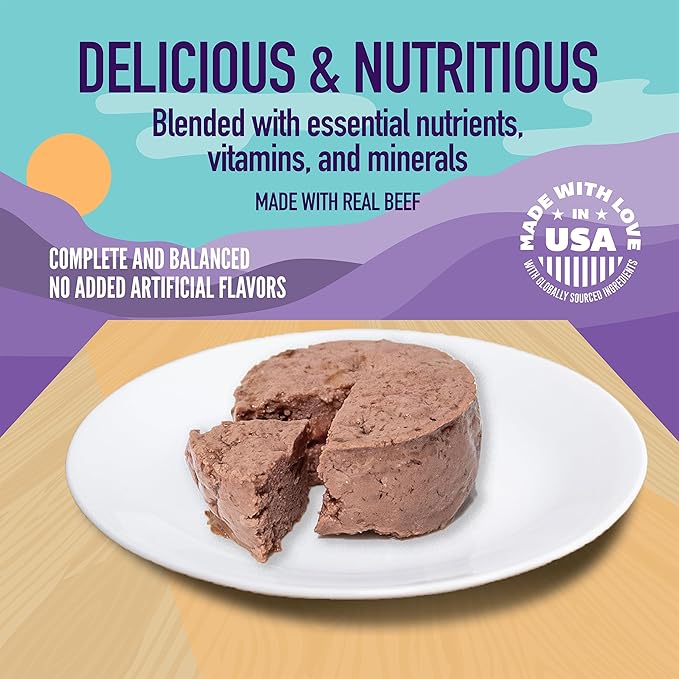 A Strong Heart Canned Wet Cat Food, Beef Dinner Paté - 3 oz Cans (Pack of 24), Made in The USA with Real Beef-PurrikoPets