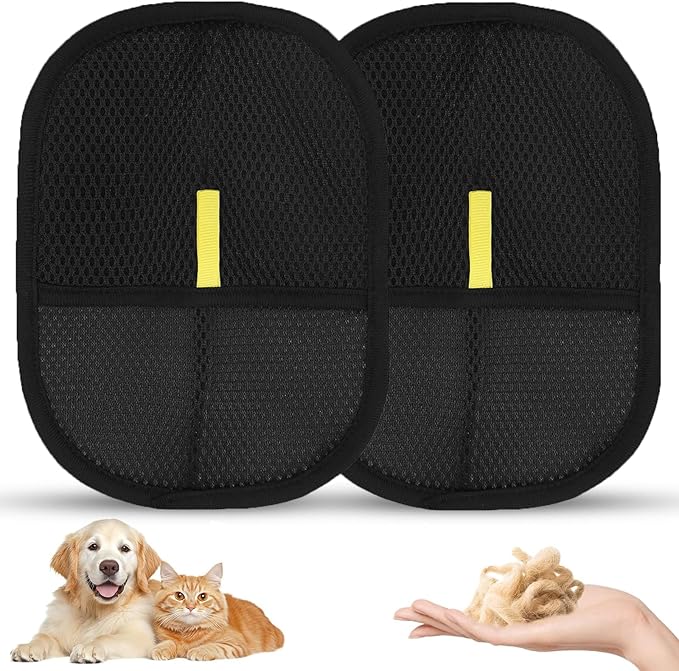 2 pcs Electrostatic Gloves Pet Hair Removal, 2025 Pet Hair Remover Glove,Cat Grooming Gloves,Reusable Pet Hair Remover Tool for Clothing, Couch, Carpet, Car Seat (2 pcs)-PurrikoPets