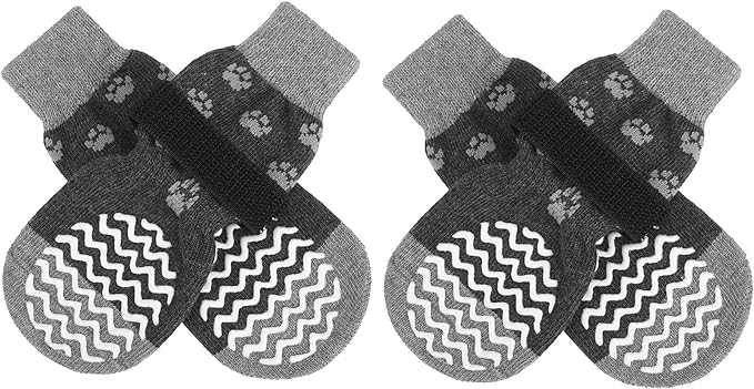 EXPAWLORER Anti Slip Dog Socks to Prevent Licking Paws, Dog Shoes for Hot Pavement, Dog Booties for Small Medium Large Senior Dogs, Traction Control Dog Boots & Paw Protectors for Hardwood Floors-PurrikoPets